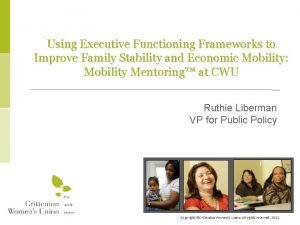 Using Executive Functioning Frameworks to Improve Family Stability