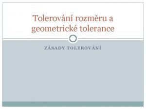 Toleranční značky