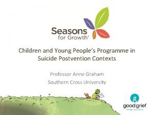 Children and Young Peoples Programme in Suicide Postvention