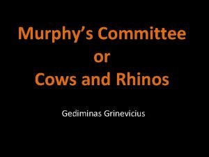 Murphy's committee