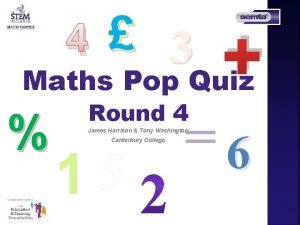 Maths pop quiz