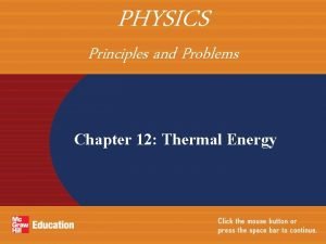 Chapter 12 thermal energy