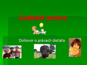 udsk prva Dohovor o prvach dieaa Poznaj svoje