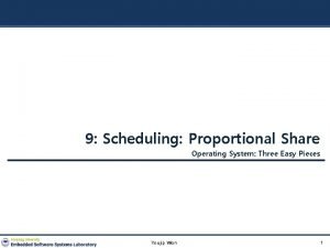 9 Scheduling Proportional Share Operating System Three Easy