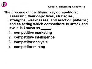 Kotler Armstrong Chapter 18 The process of identifying