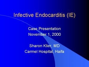 Dukes criteria for infective endocarditis