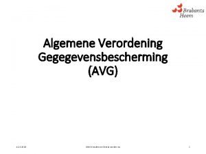 Algemene Verordening Gegegevensbescherming AVG 4 12 2020 Otte