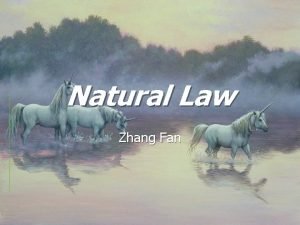 Natural Law Zhang Fan Introduction Overview of Natural