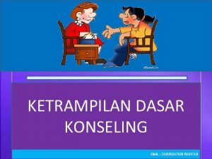 Reassurance dalam konseling