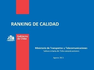 Ranking de calidad de telecomunicaciones Ranking de calidad de telecomunicaciones