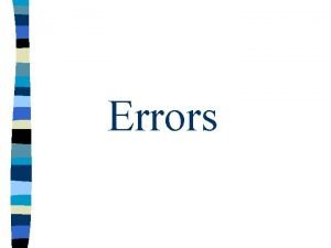 Errors Errors not affecting trial balance agreement n