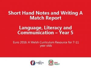How to write a match report How to write a match report