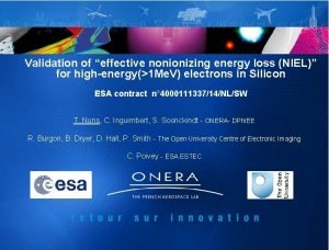 Validation of effective nonionizing energy loss NIEL for