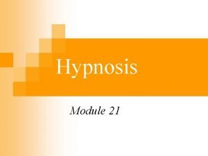 Social influence theory of hypnosis