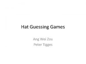 Hat guessing game