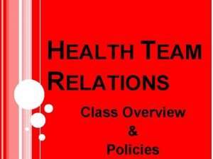 Health team relations