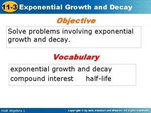 Exponential growth and decay formula