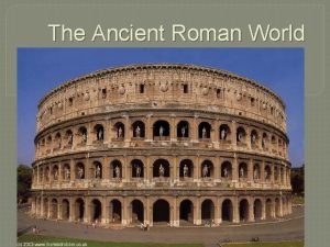 The Ancient Roman World Greek and Roman Religion