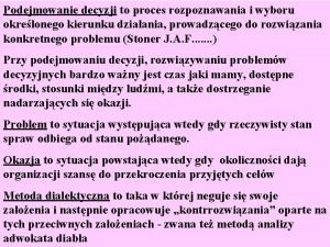 Decyzje programowalne