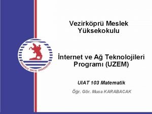 Vezirkpr Meslek Yksekokulu nternet ve A Teknolojileri Program