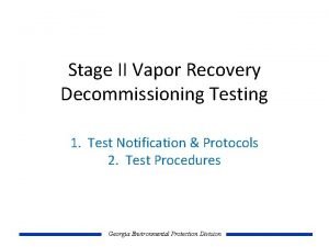 Vapor recovery testing Vapor recovery testing