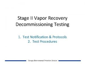 Vapor recovery testing