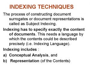 Document indexing methods