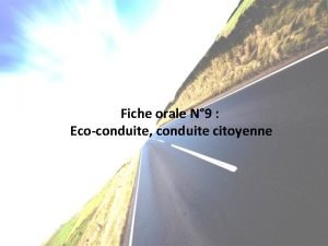 Fiche éco-conduite