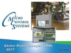 What is chiller plant manager