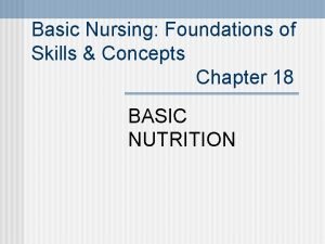 Basic Nursing Foundations of Skills Concepts Chapter 18