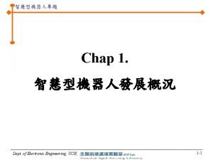 Chap 1 Dept of Electronic Engineering UCH 1