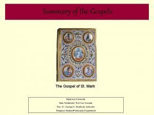 Mark gospel summary