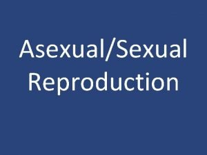 AsexualSexual Reproduction Bacteria Bacteria reproduce Asexually and Sexually