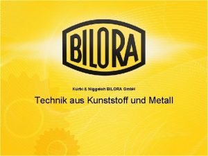 Krbi Niggeloh BILORA Gmb H Technik aus Kunststoff