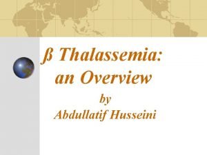 Thalassemia minor symptoms