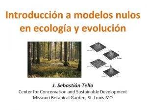 Introduccin a modelos nulos en ecologa y evolucin