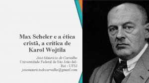 Max Scheler e a tica crist a crtica