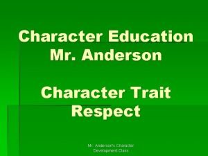 Character trait respect