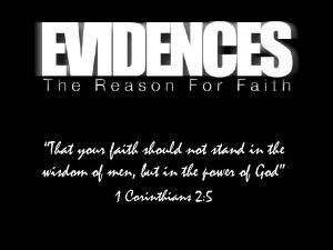 That your faith should not stand