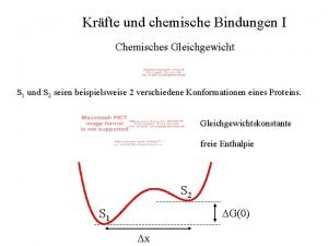 Krfte und chemische Bindungen I Chemisches Gleichgewicht S