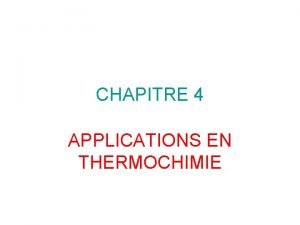 Loi de kirchhoff thermochimie