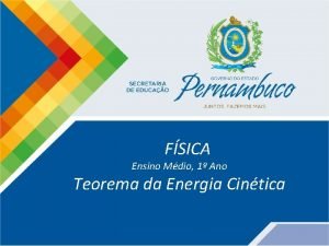 FSICA Ensino Mdio 1 Ano Teorema da Energia