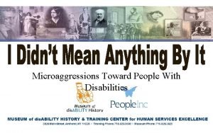 Microaggression examples disability