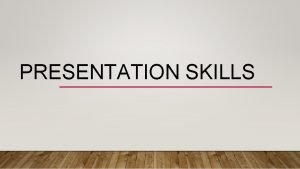 Presentation skill definition