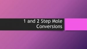 Mole conversion chart