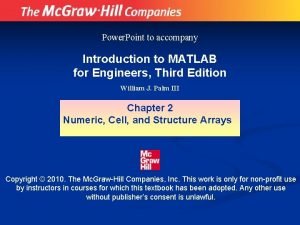 Power Point to accompany Introduction to MATLAB for