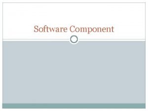 Software components examples