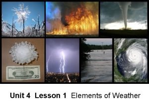 Elements of weather lesson plan