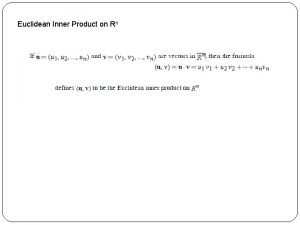 What is euclidean inner product