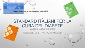 Standard italiani per la cura del diabete mellito